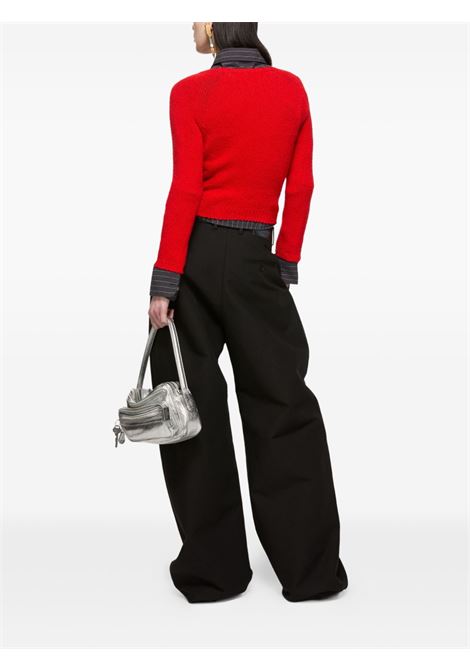 maglione girocollo cropped donna rosso ACNE STUDIOS | A60597AZT